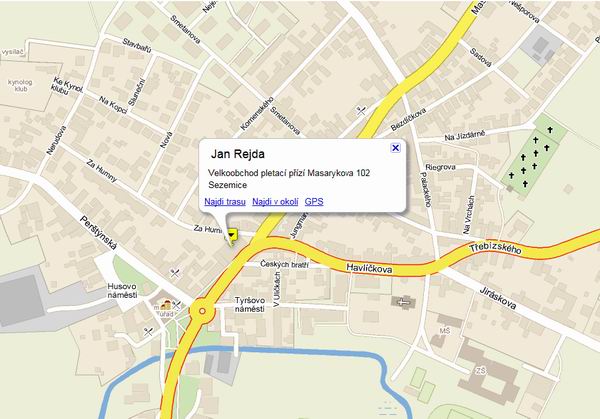 Mapa provozovny firmy